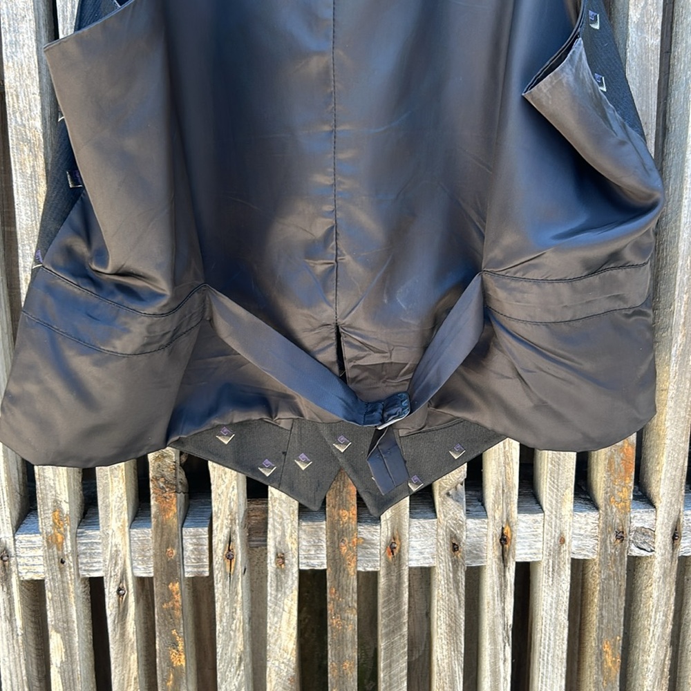 Polo Ralph Lauren vest black silk formal evening dress single breasted unique - Picture 13 of 17